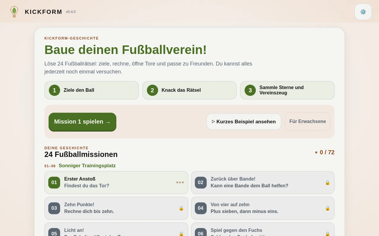 KICKFORM, Bild 1